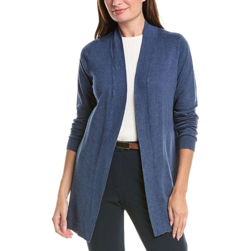 T Tahari Womens Open Front Cardigan, Grey